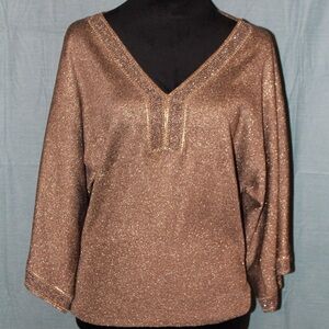 St. John Gold Shimmer Blouse